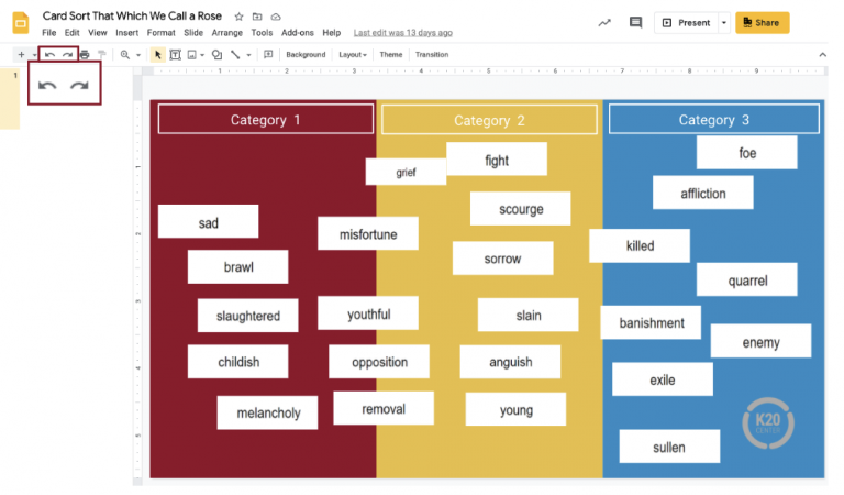 Undo/Redo Google Slides K20 Center Undo/Redo Google Slides K20 Center