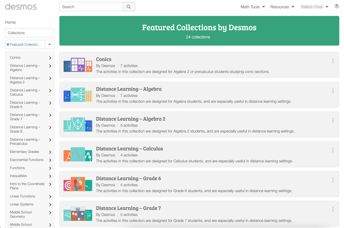 Desmos Featured Collections