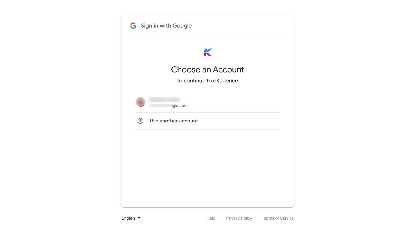 a Google account is selected.