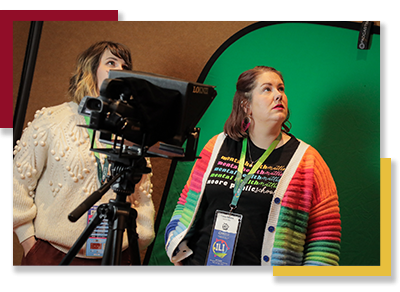 Attendees review educational technology
