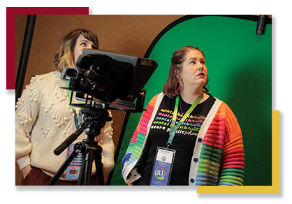 Attendees review educational technology