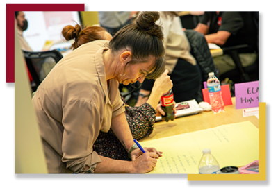 An educator participates in a professional development.